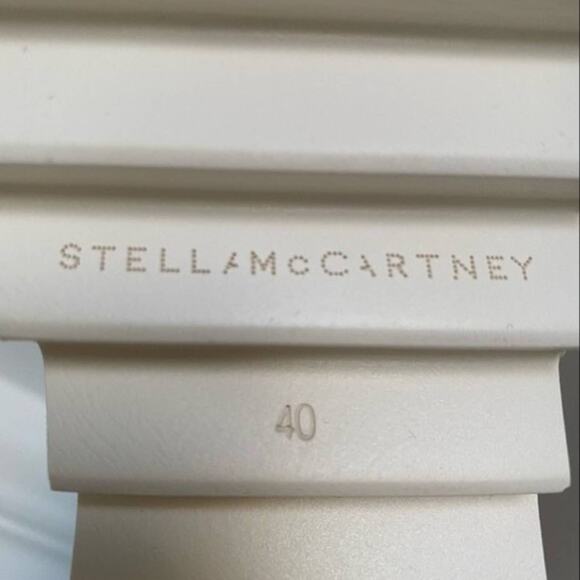 New Stella McCartney Elyse Ivory Vegan 80mmPlatform Shoes Size 40 / US 10 - Picture 14 of 15
